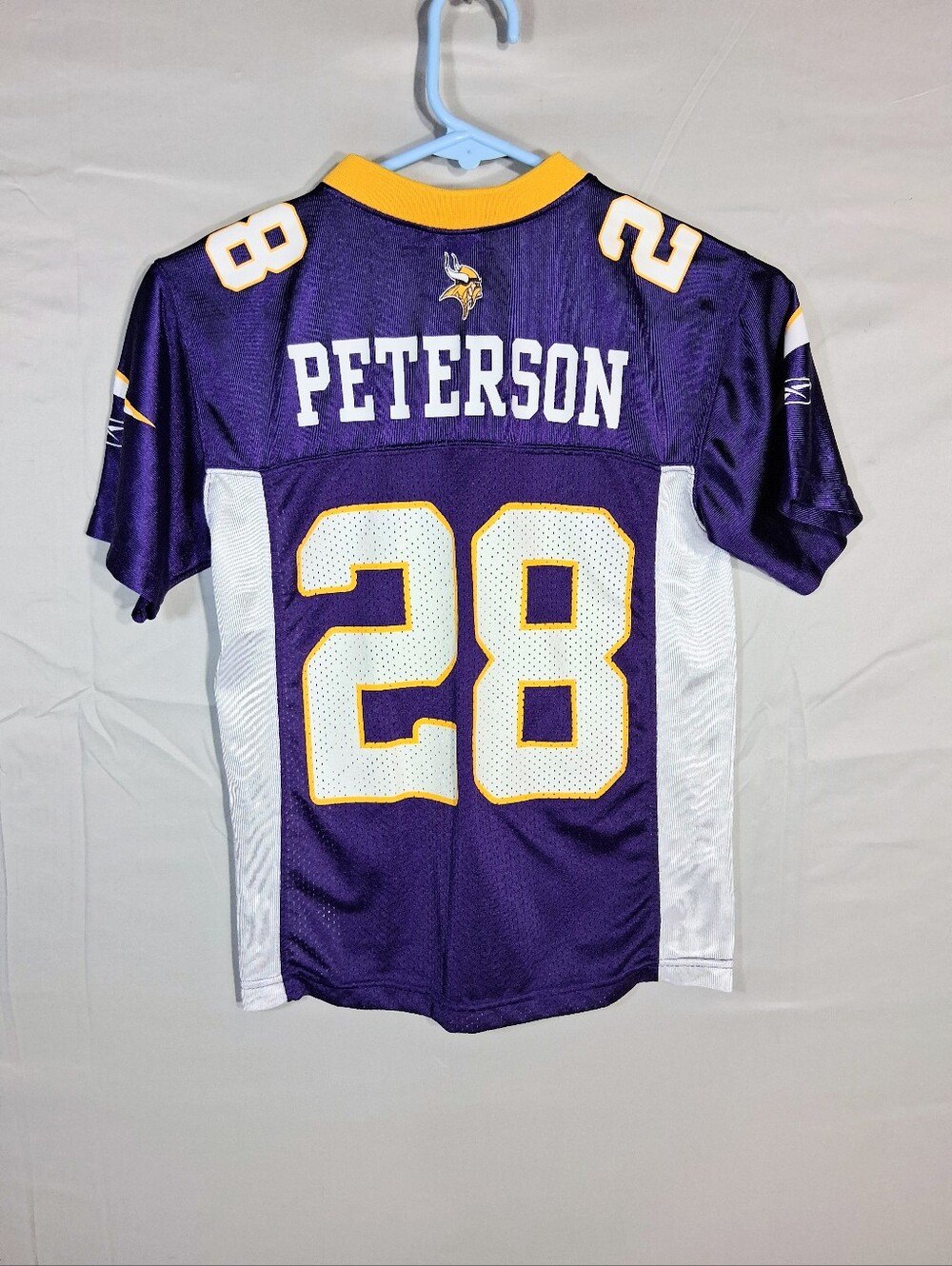 Reebok Adrian Peterson #28 Youth Size 8 Small Minnesota Vikings Premier Jersey